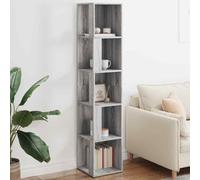 vidaXL Corner Cabinet Grey Sonoma 33x33x164.5 cm Engineered Wood UK GF0