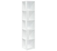 vidaXL Corner Cabinet Home Bedroom Living Room Office Furniture Decor Book Storage Cabinet Standing Shelf Corner Unit Chipboard White