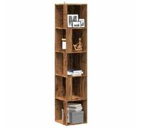 vidaXL Corner Cabinet Old Wood 33x33x165 cm Engineered Wood, corner shelf, bookcase, display cabinet, book shelf, cabinet, corner shelf unit