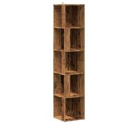 vidaXL Corner Cabinet Old Wood 33x33x165 cm Engineered Wood, corner shelf, bookcase, display cabinet, book shelf, cabinet, corner shelf unit