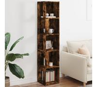 vidaXL Corner Cabinet Smoked Oak 33x33x164.5 cm Engineered Wood