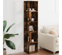 Vidaxl Corner Cabinet Smoked Oak 33X33X164.5 Cm Engineered Wood, Brown