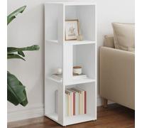 vidaXL Corner Cabinet White Engineered Wood Indoor Office Book Storage Cabinet