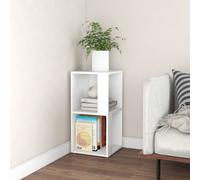 vidaXL Corner Cabinet White Chipboard Bedroom Book Cabinet Side Coffee Table
