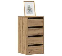 Vidaxl Corner Chest Of Drawers Artisian Oak 40X41X76 Cm Engineered Wood