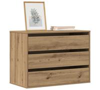Vidaxl Corner Chest Of Drawers Artisian Oak 80X41X58 Cm Engineered Wood