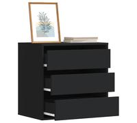 vidaXL Corner Chest of Drawers Black 60x41x58 cm Engineered Wood