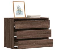 vidaXL Corner Chest of Drawers Brown Oak 80x41x58 cm Engineered Wood
