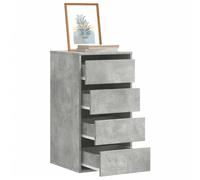 vidaXL Corner Chest of Drawers Concrete Grey 40x41x76 cm Engineered Wood
