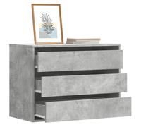 Vidaxl Corner Chest Of Drawers Concrete Grey 80X41X58 Cm Engineered Wood