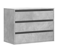 vidaXL Corner Chest of Drawers Engineered Wood Concrete Grey 80 x 41 x 58 cm, Drawer, Storage Cabinet, Sideboard, Storage Cabinet