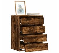 Vidaxl Corner Chest Of Drawers Smoked Oak 60X41X76 Cm Engineered Wood