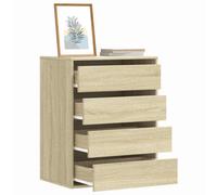 (sonoma oak, 60 x 41 x 76 cm) vidaXL Corner Chest of Drawers Storage Drawer Side Cabinet Engineered Wood