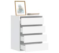vidaXL Corner Chest of Drawers White 60x41x76 cm Engineered Wood