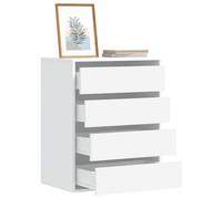 (white, 60 x 41 x 76 cm) vidaXL Corner Chest of Drawers Storage Drawer Side Cabinet Engineered Wood