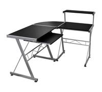 vidaXL Corner Computer Desk Black 132x112x99 cm Engineered Wood