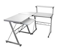 (White) vidaXL Computer Desk Furniture Multi Colours 132x112x99 cm/139x115x100 cm