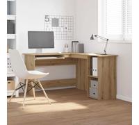 vidaXL Corner Desk Artisan Oak 120x140x75 cm Engineered Wood