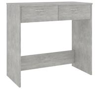 vidaXL Corner Desk Concrete Grey - Engineered Wood, 80 x 40 x 75 cm, 2 Drawers - 801359