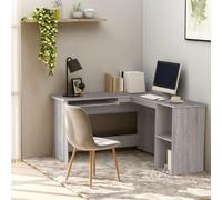 Vidaxl Corner Desk Grey Sonoma 120X140X75 Cm Engineered Wood, Grey