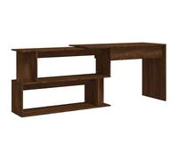 Vidaxl Corner Desk Brown Oak 200X50X76 Cm Engineered Wood