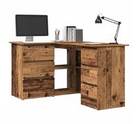 vidaXL Corner Desk Old Wood 145x100x76 cm Engineered Wood