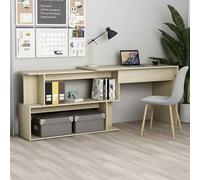 Corner Desk Sonoma Oak 200x50x76 cm Chipboard