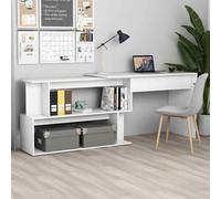 vidaXL Corner Desk White 200x50x76 cm Engineered Wood UK HOT