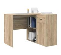 vidaXL Corner Desk with Drawers Sonoma Oak 102 x 88 x 75 cm, Modern L-shaped Desk, Robust Corner Workstation, Practical Office Table, Ergonomic for Writing