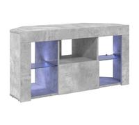 vidaXL Corner LED TV Cabinet Concrete Grey 103 x 40 x 50 cm, Contemporary Tv Stand, Modern Storage, Durable Entertainment Center, Minimalistic Unit, Corner Cabinet, Living Room Console