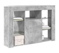 vidaXL Corner LED TV Cabinet Concrete Grey 103 x 40 x 68 cm, Contemporary Tv Stand, Modern Storage, Durable Entertainment Center, Minimalistic Unit, Corner Cabinet, Living Room Console