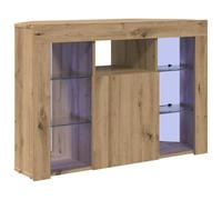 vidaXL Corner LED TV Cabinet Wall-mounted Artisan Oak 108 x 40 x 68 cm, Contemporary Tv Stand, Modern Storage, Durable Entertainment Center, Minimalistic Unit, Corner Cabinet, Living Room Console