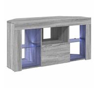 vidaXL Corner LED TV Cabinet Wall-mounted Grey Sonoma 106 x 40 x 50 cm, Contemporary Tv Stand, Modern Storage, Durable Entertainment Center, Minimalistic Unit, Corner Cabinet, Living Room Console