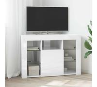 vidaXL Corner LED TV Cabinet Wall-mounted High gloss White 100x40x68cm