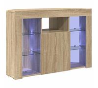 vidaXL Corner LED TV Cabinet Wall-mounted Sonoma Oak 102 x 40 x 68 cm, Contemporary Tv Stand, Modern Storage, Durable Entertainment Center, Minimalistic Unit, Corner Cabinet, Living Room Console