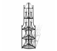 Plant Rack Flower Shelf Garden Pot Storage Shelving Black Corner Shop Display