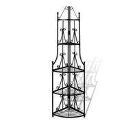 vidaXL Corner Plant Rack Black