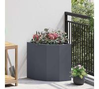 vidaXL Corner Planter Anthracite 45 x 45 x 50 cm Steel