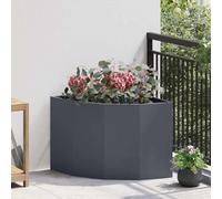 vidaXL Corner Planter Anthracite 60 x 60 x 50 cm Steel