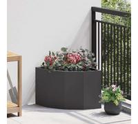vidaXL Corner Planter Black 45 x 45 x 35 cm Steel