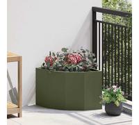 vidaXL Corner Planter Olive green 45 x 45 x 35 cm Steel