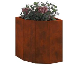 vidaXL Corner Planter Rusty 30 x 30 x 35 cm Weathering steel