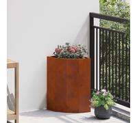 vidaXL Corner Planter Rusty 30 x 30 x 50 cm Weathering steel