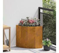 vidaXL Corner Planter Rusty 45 x 45 x 50 cm Weathering steel