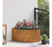 vidaXL Corner Planter Rusty 60 x 60 x 35 cm Weathering steel