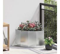 vidaXL Corner Planter Silver 45 x 45 x 35 cm Galvanised steel