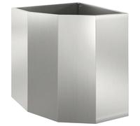 vidaXL Corner Planter Silver 45 x 45 x 50 cm Galvanised steel, Outdoor Plant Box, Durable Steel Planter, Space-Saving Garden, Corner, Modern Flower Display
