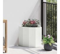 vidaXL Corner Planter White 30 x 30 x 35 cm Steel