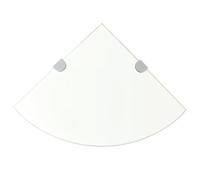 vidaXL Corner Shelf with Chrome Supports Glass Clear 35x35 cm