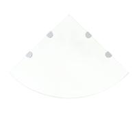 Vidaxl Corner Shelf With Chrome Supports Glass Clear 45X45 Cm